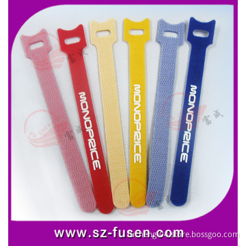Custom Functional Double Sided T Shape Velcro Cable Tie
